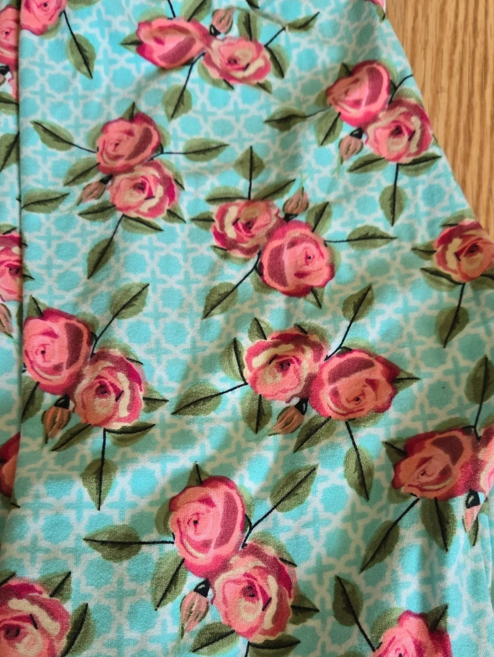 Teal Roses Leggings